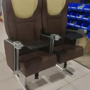 Single Double and Three-seater Marine Luxury Business Seats with Armrests and Shock Absorption Design