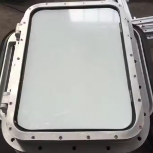 Aluminum Alloy Window for Yachts & Ships Black Glass Window with Inner Opening Waterproof UV Resistant Marine Supply